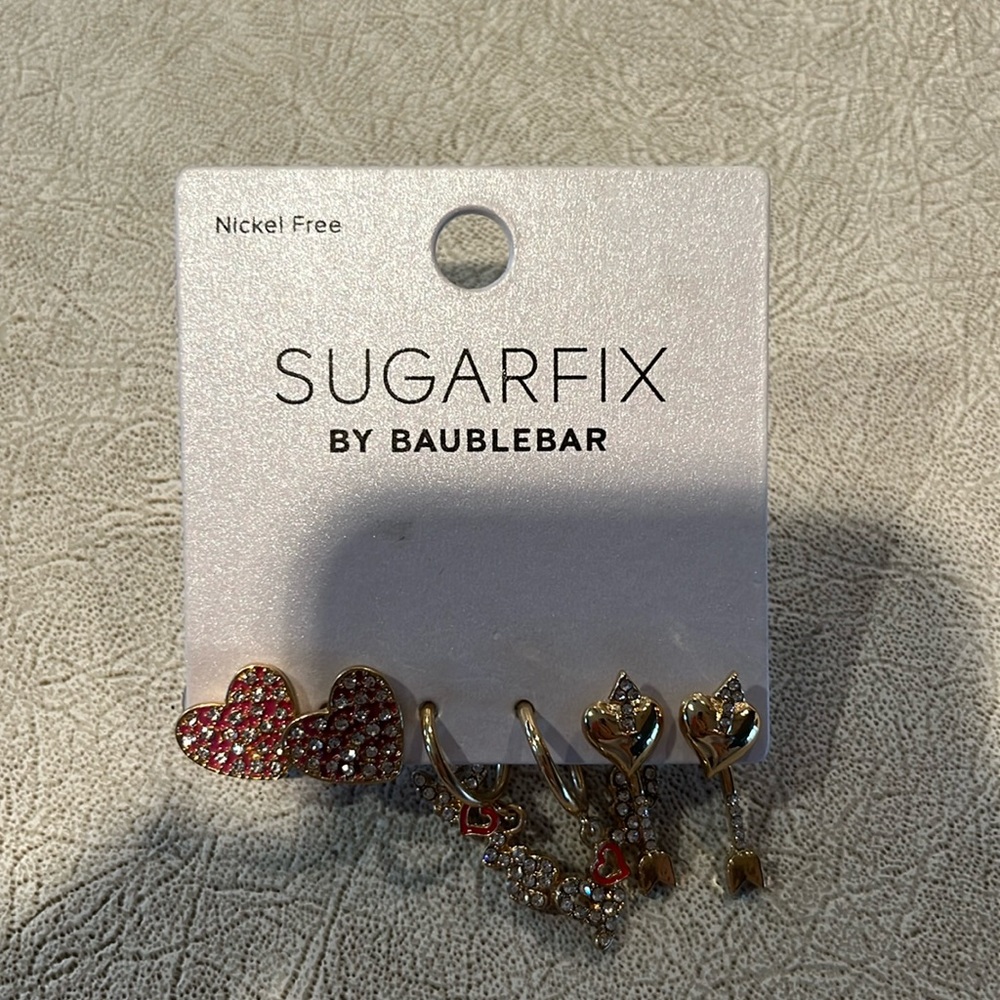 Sugarfix by baublebar heart and love earrings